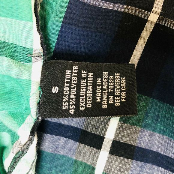 Carbon Classic Fit Mens Shirt Green Size S - Picture 8 of 8